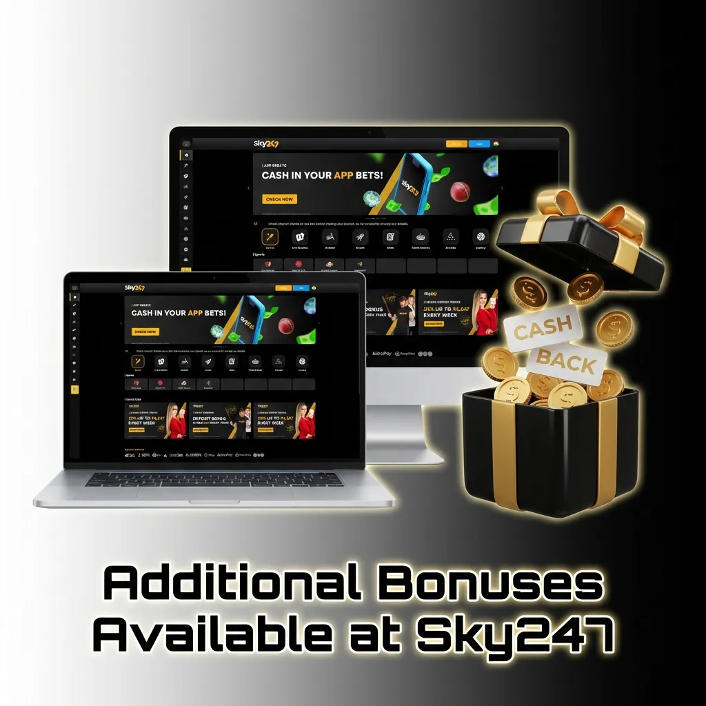Sky247 promotional bonuses including welcome package, reload offers, cashback, loyalty rewards, and referral program benefits