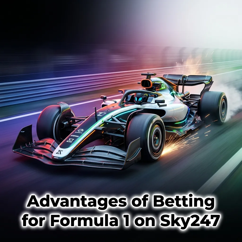 Sky247 Formula 1 betting platform interface showing live odds, race calendar, and mobile app features for Indian bettors