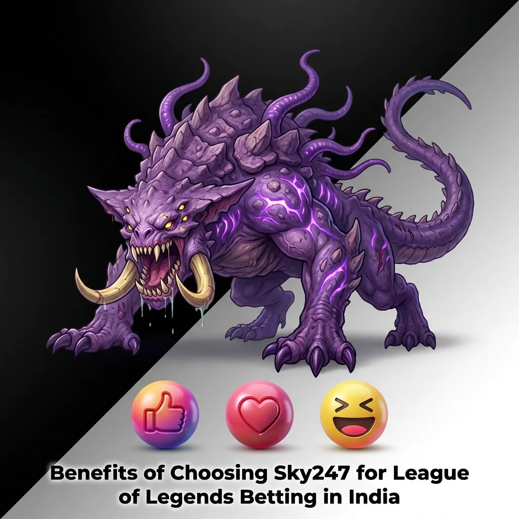 Sky247 platform interface showing League of Legends betting markets with rupee pricing and bonus offers for Indian players