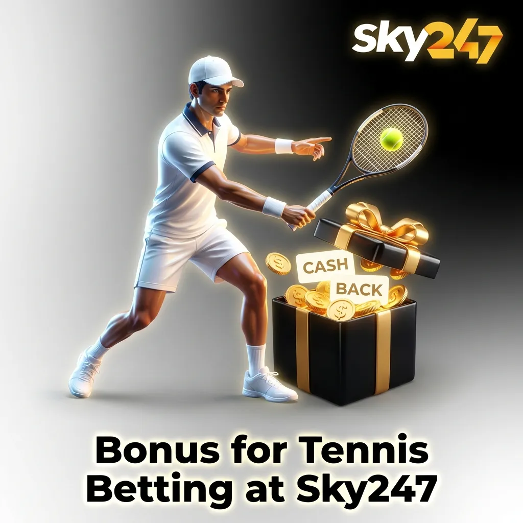 New users receive welcome bonus on first deposit for tennis betting at Sky247 with wagering requirements.