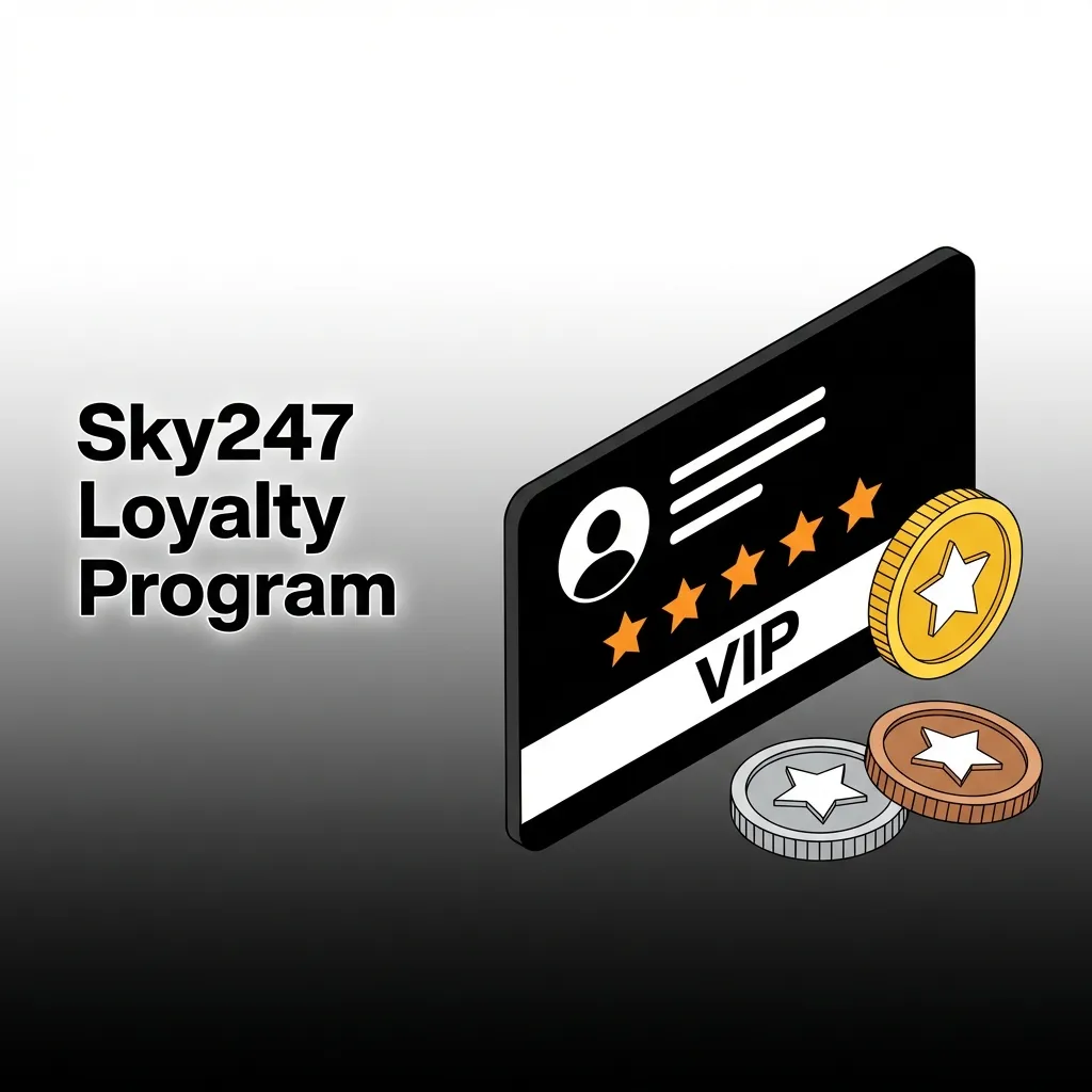 Sky247 loyalty program tiers from Bronze to Diamond with points-based rewards system for sports betting and casino games