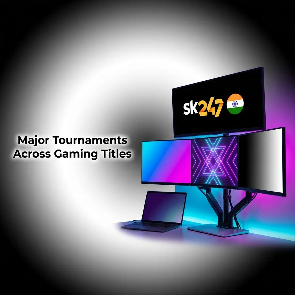 Table showing major esports tournaments by game title including Dota 2, CS2, League of Legends, Valorant, and others.