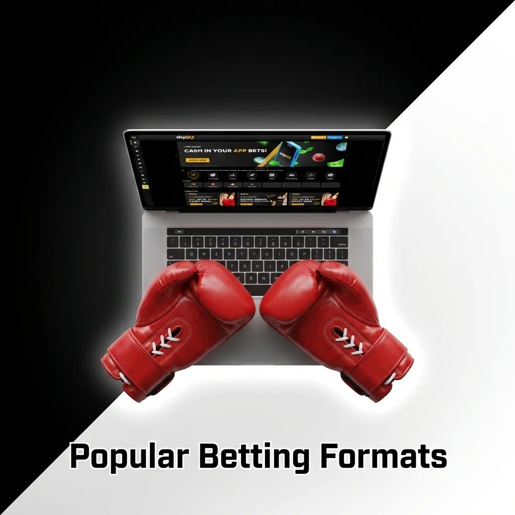 Diagram showing three popular betting formats: Single Bet, Express Bet, and System Bet with brief explanations