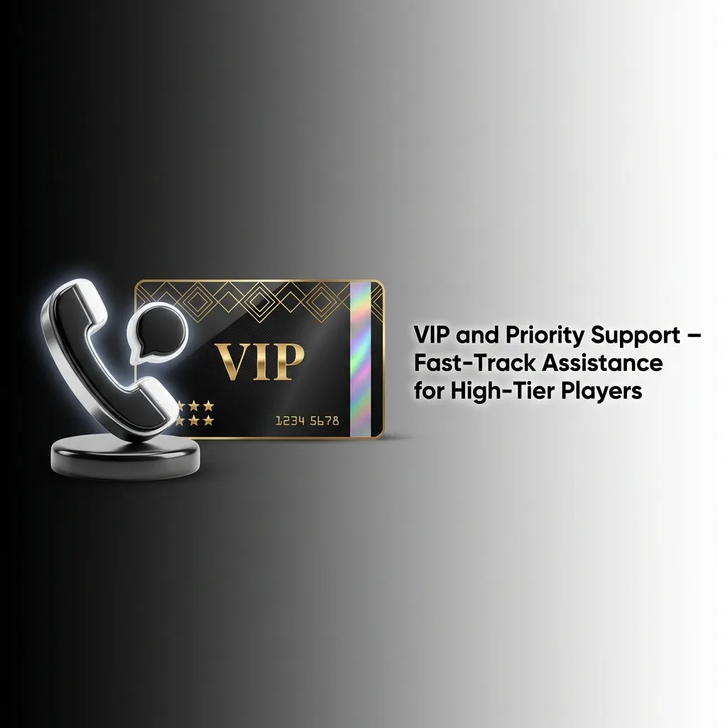 VIP support dashboard showing priority contact options and fast response times for high-tier casino players