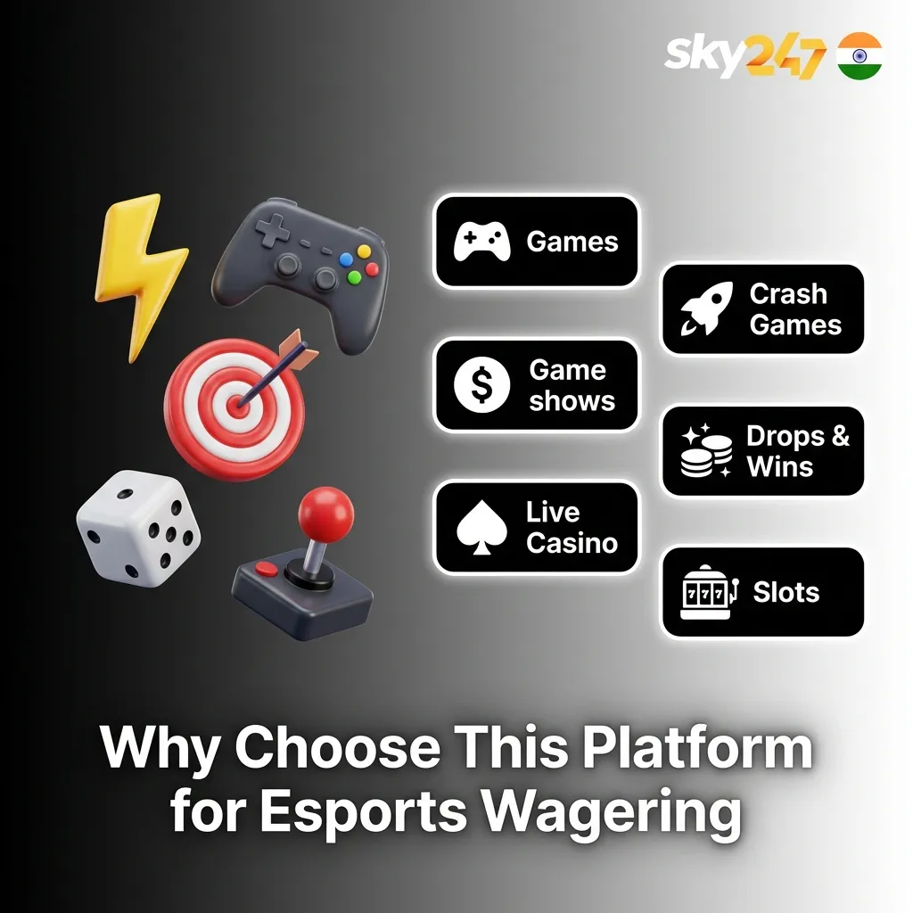 Esports wagering platform dashboard showing betting options, payment methods, and live streaming interface for Indian players