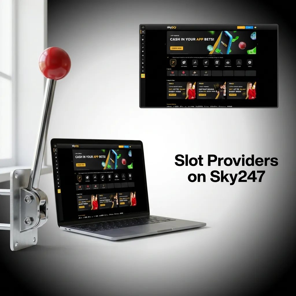 Sky247 slot providers logos featuring Pragmatic Play, Evolution, NetEnt, and other top gaming developers
