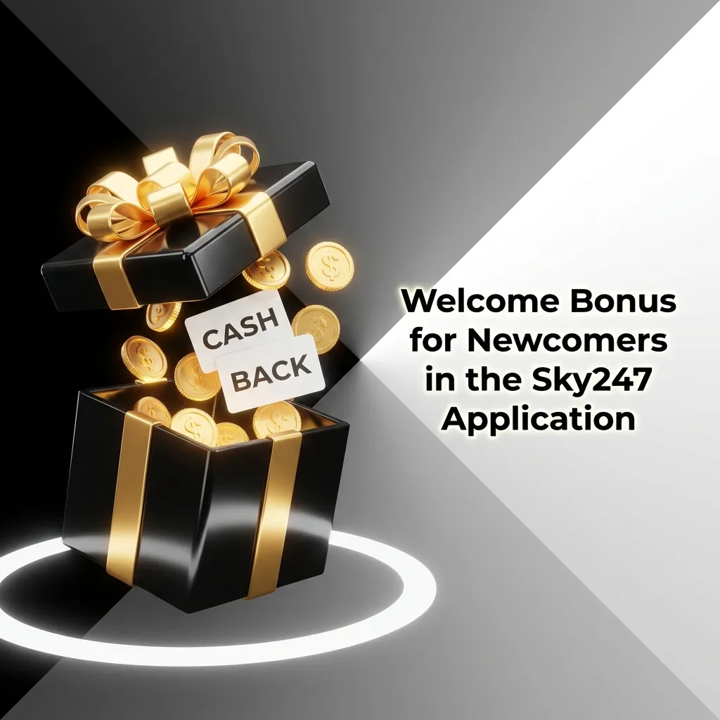 Sky247 app welcome bonus options showing sports and casino offers for new users with deposit amounts