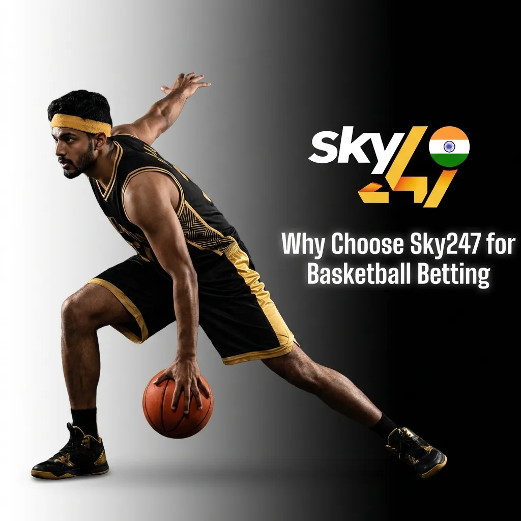 Sky247 basketball betting platform showing live odds, mobile interface, payment options, and Indian league coverage