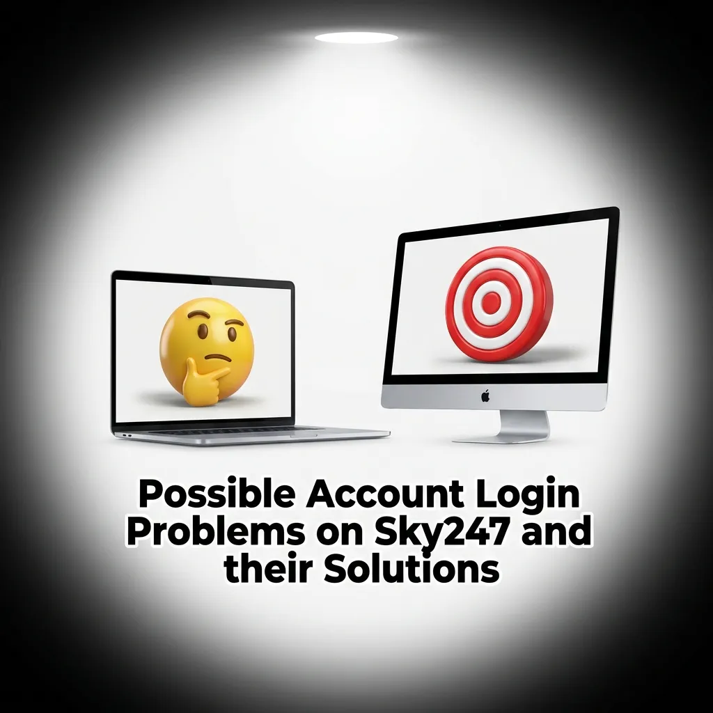 Sky247 login troubleshooting table showing common problems like incorrect passwords and account locks with their solutions