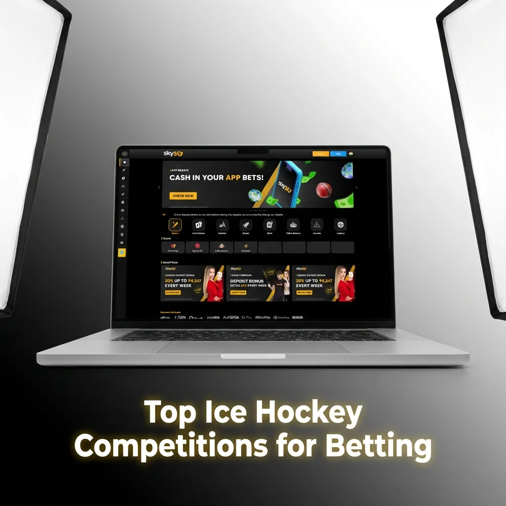 Major ice hockey leagues including NHL, KHL, and international tournaments available for betting with various market options.